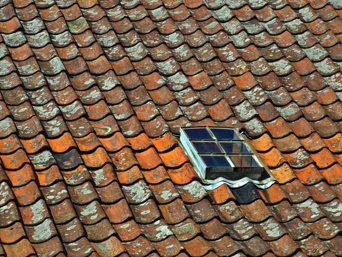 An old tile roof