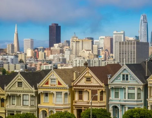 Old Victorian Houses in San Fransisco