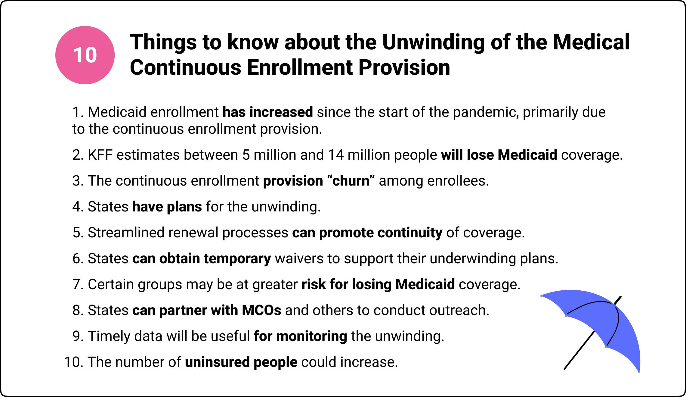 10 medicaid unwinding facts