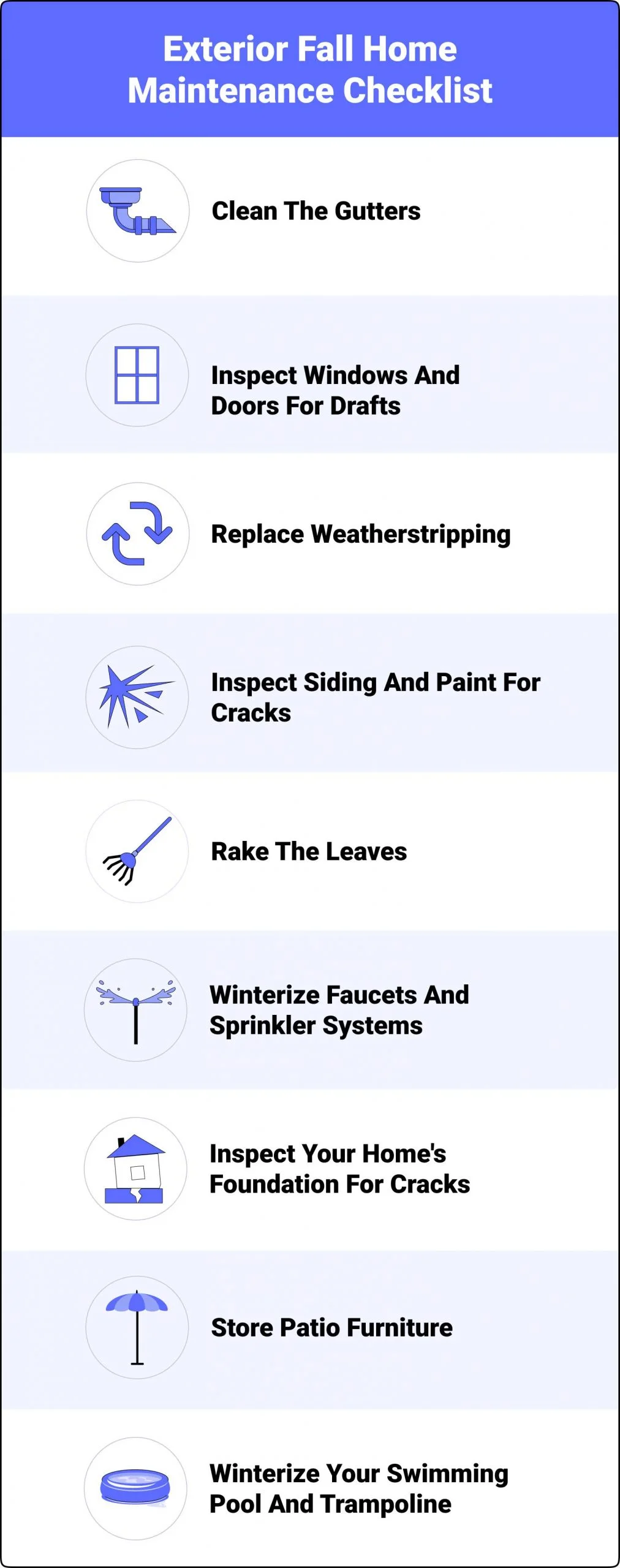 Exterior Fall Home Maintenance Checklist