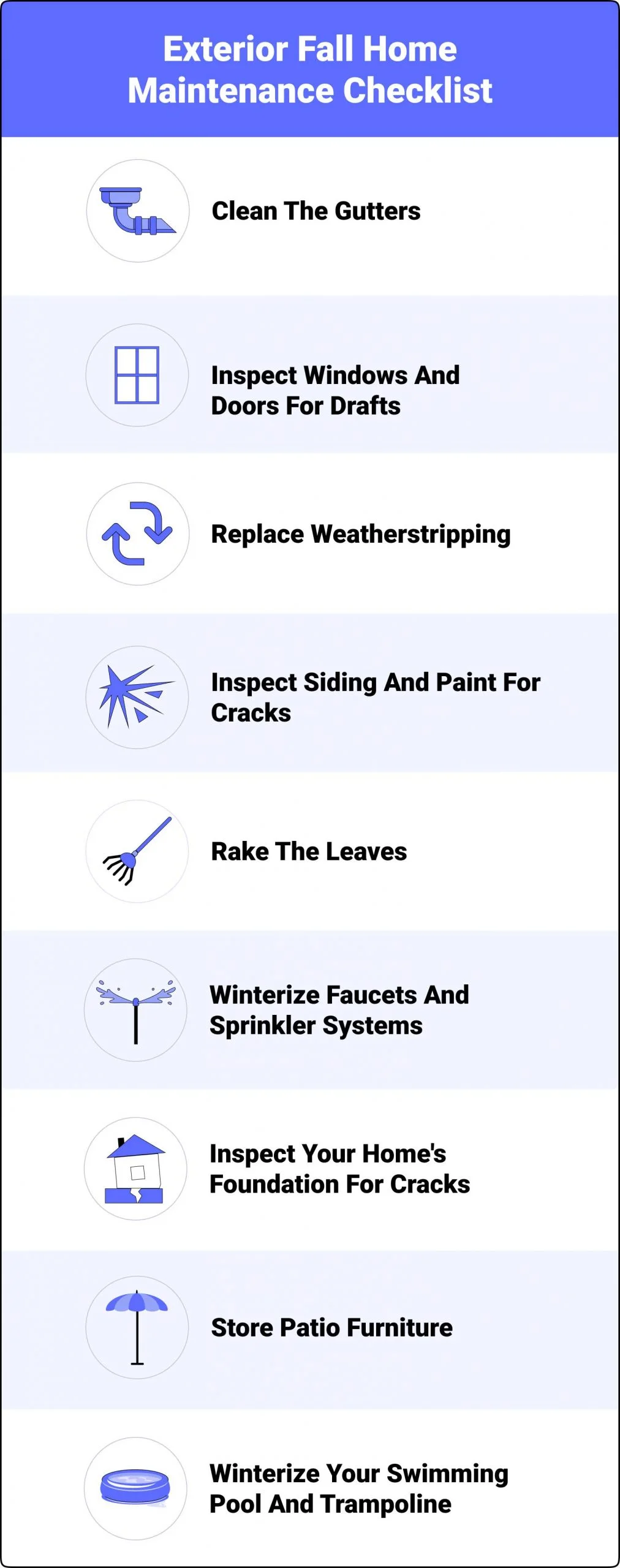 Exterior Fall Home Maintenance Checklist Exterior Fall Home Maintenance Checklist