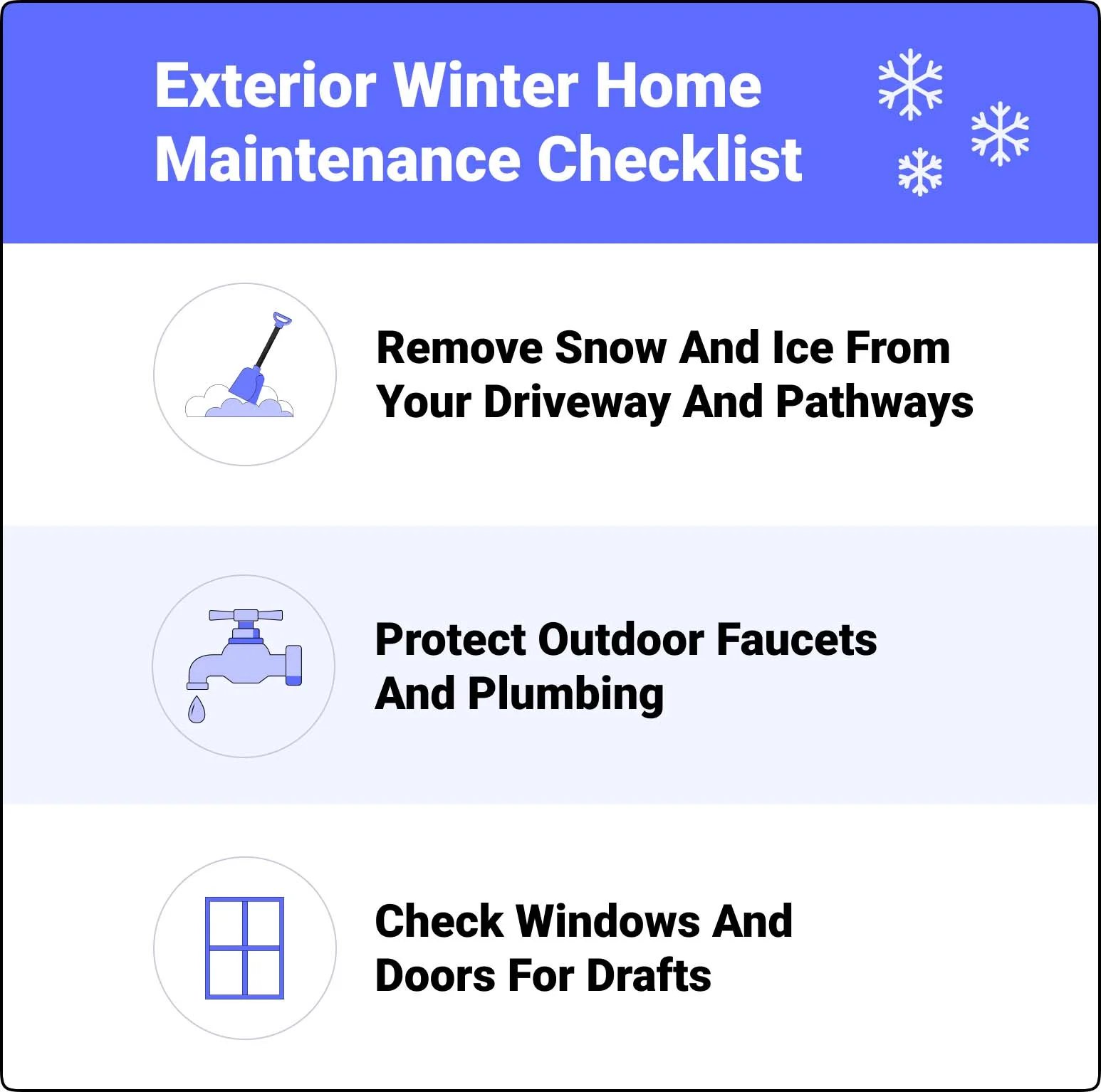 Exterior Winter Home Maintenance Checklist
