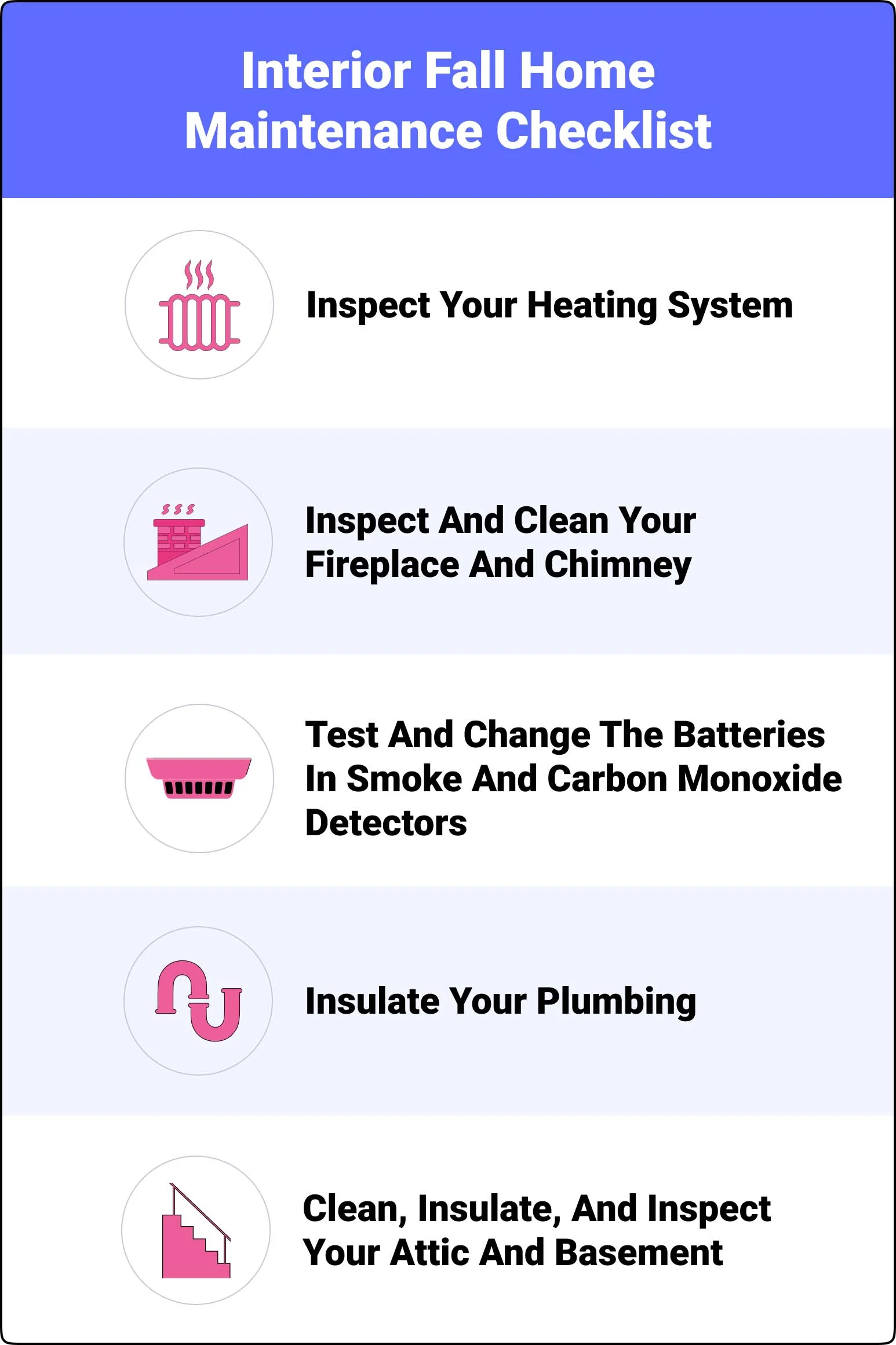 Interior Fall Home Maintenance Checklist Interior Fall Home Maintenance Checklist