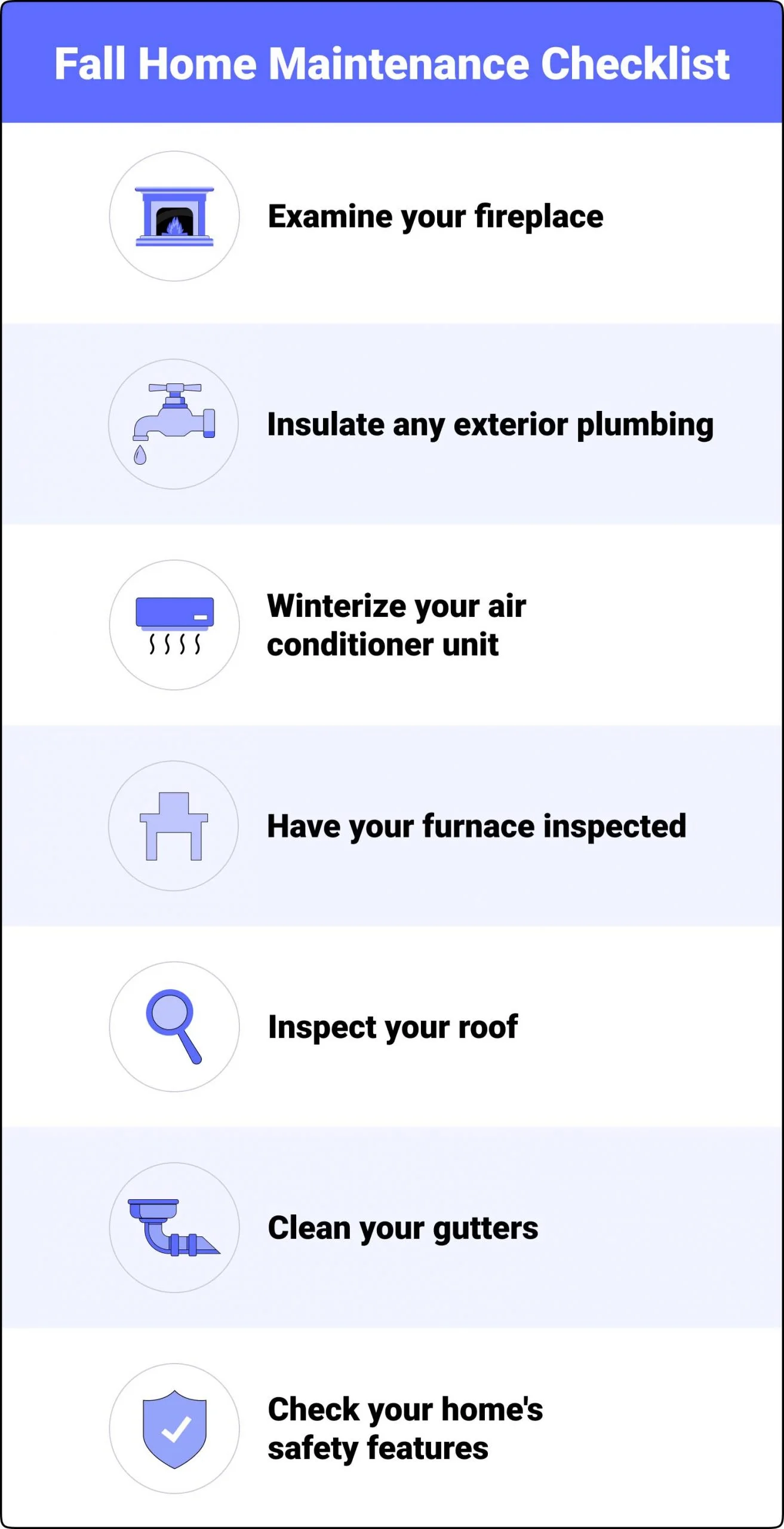 Fall Home Maintenance Checklist Fall Home Maintenance Checklist