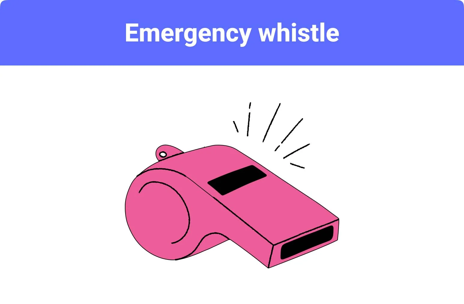 Emergency whistle