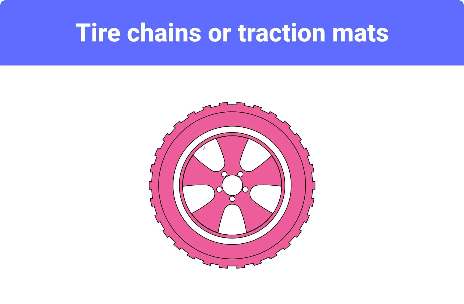 Tire chains or traction mats