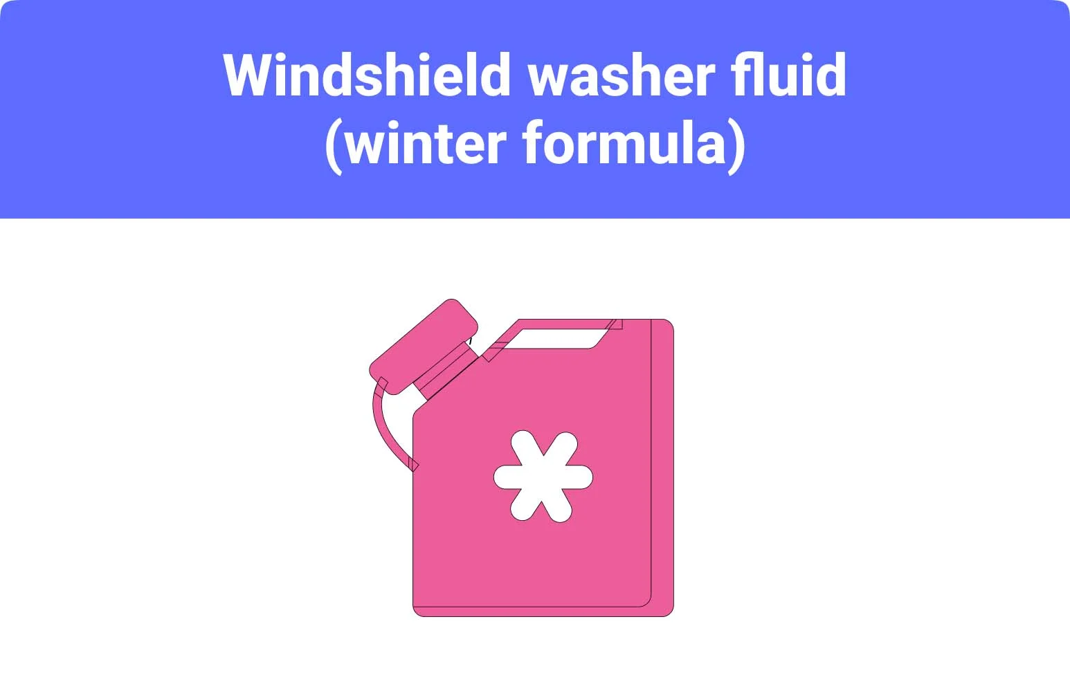 Windshield washer fluid (winter formula)